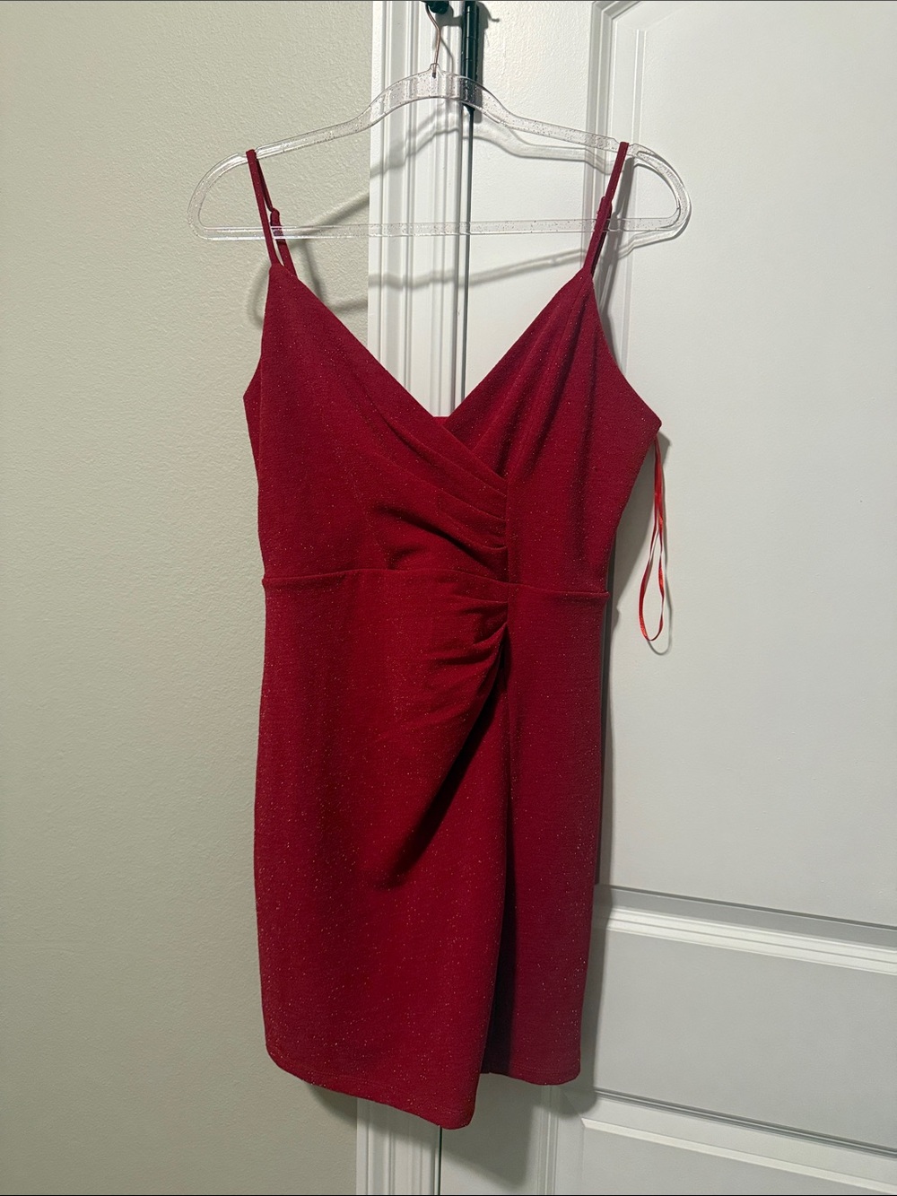 NWT Fiestar Spaghetti Strap Red Sparkly Dress